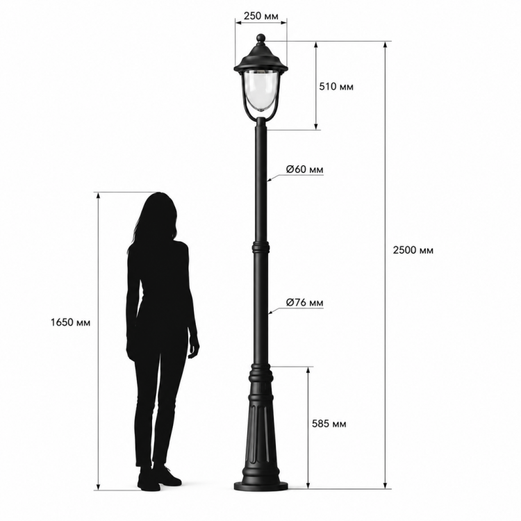 LED фонарь для торговых центров Амели 1_13_89_2500