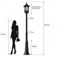 Светильник LED уличный Монмартр 1_77_89_2500
