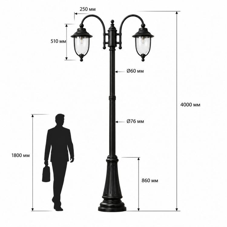 Энергосберегающий LED-фонарь Амели 2_13_05_860_4000