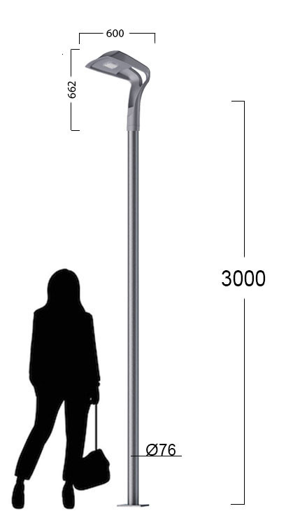 Городской светильник с LED для бульваров Канделябр 140b 1_140b_48_3000