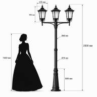 LED фонарь пушкинский для бульваров Версаль 3_945_62_89_2500 - LED фонарь пушкинский для бульваров Версаль 3_945_62_89_2500