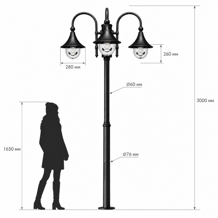 Энергосберегающий уличный LED-светильник Моника 3_12_05_117_3000